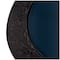 30" Black Aluminum Abstract Oval Shaped Coffee Table with Glass Top